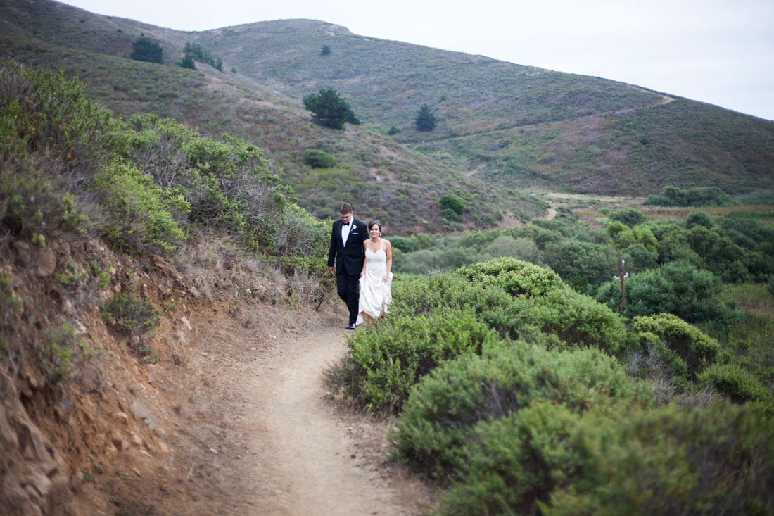 Wedding at Pelican Inn- walking along path by Becca Henry Photography