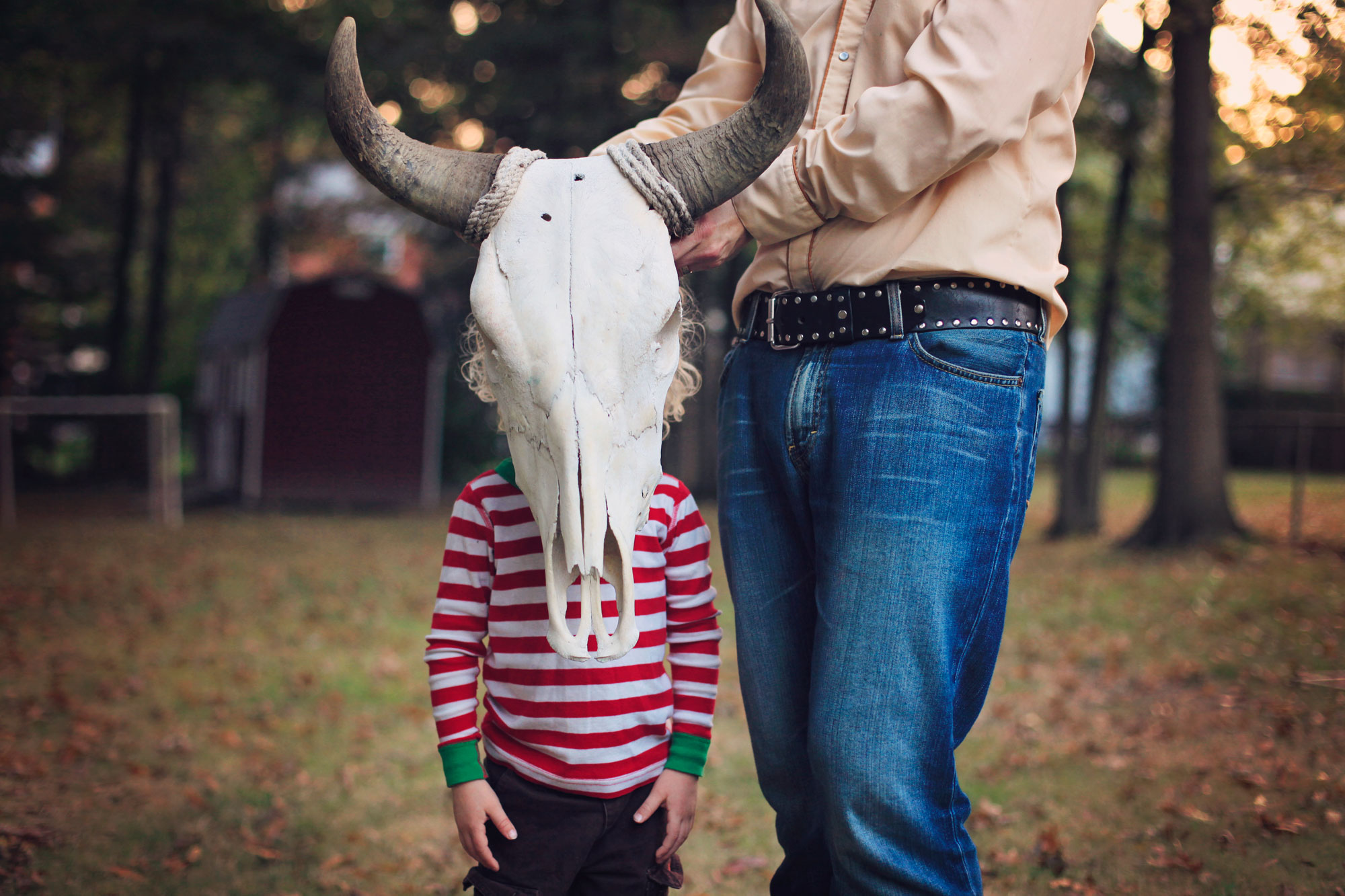 Editorial Family Photography - boy with bullhorns by Becca Henry Photography