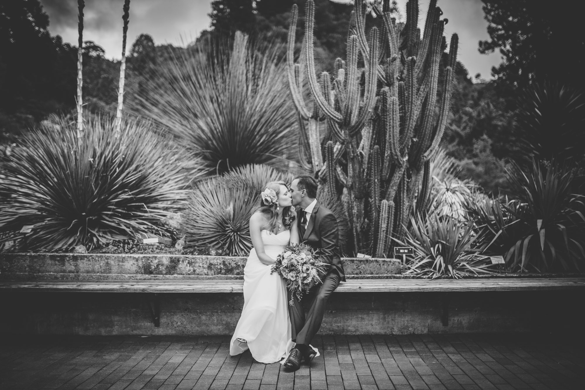 SF Botanical Garden Wedding-sweet moment after the ceremony by Becca Henry Photography