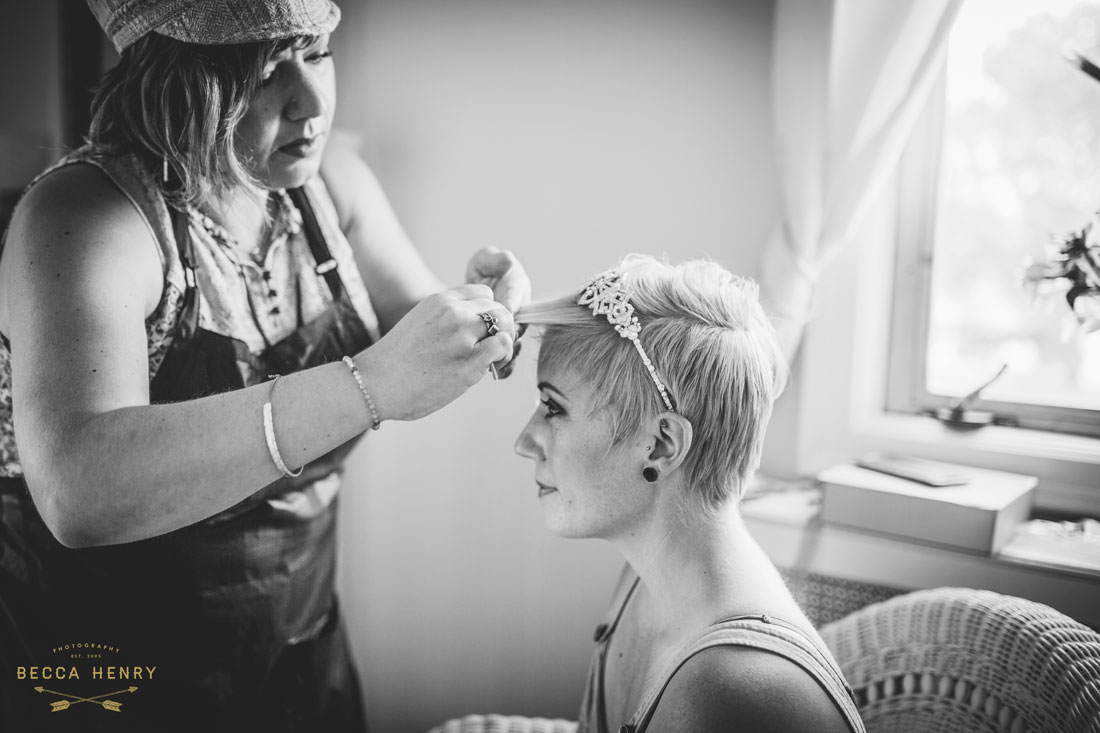 Oakland Bellevue Hotel 1920's Wedding Ceremony- Getting ready by Becca Henry Photography
