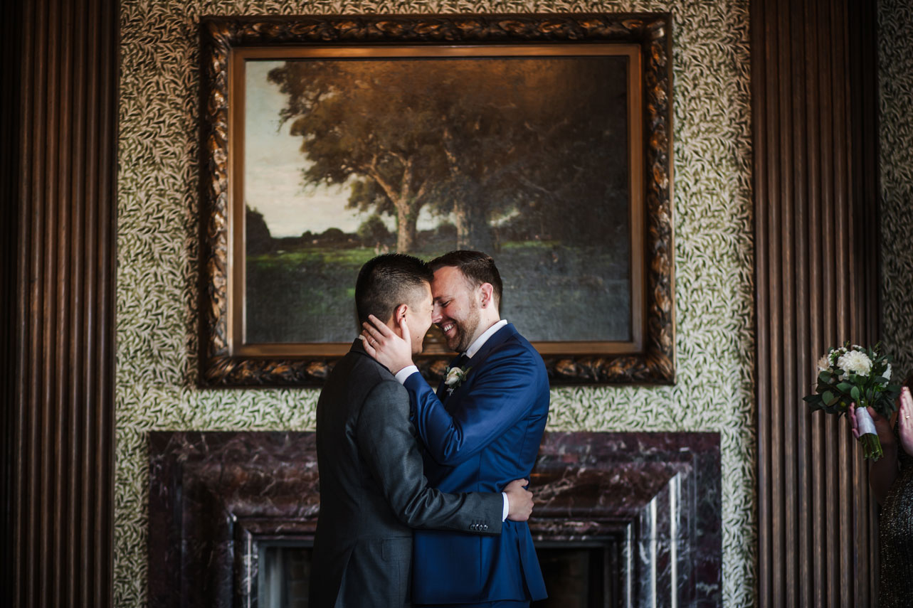 The University Club of San Francisco Wedding - Sweet ceremony kiss
