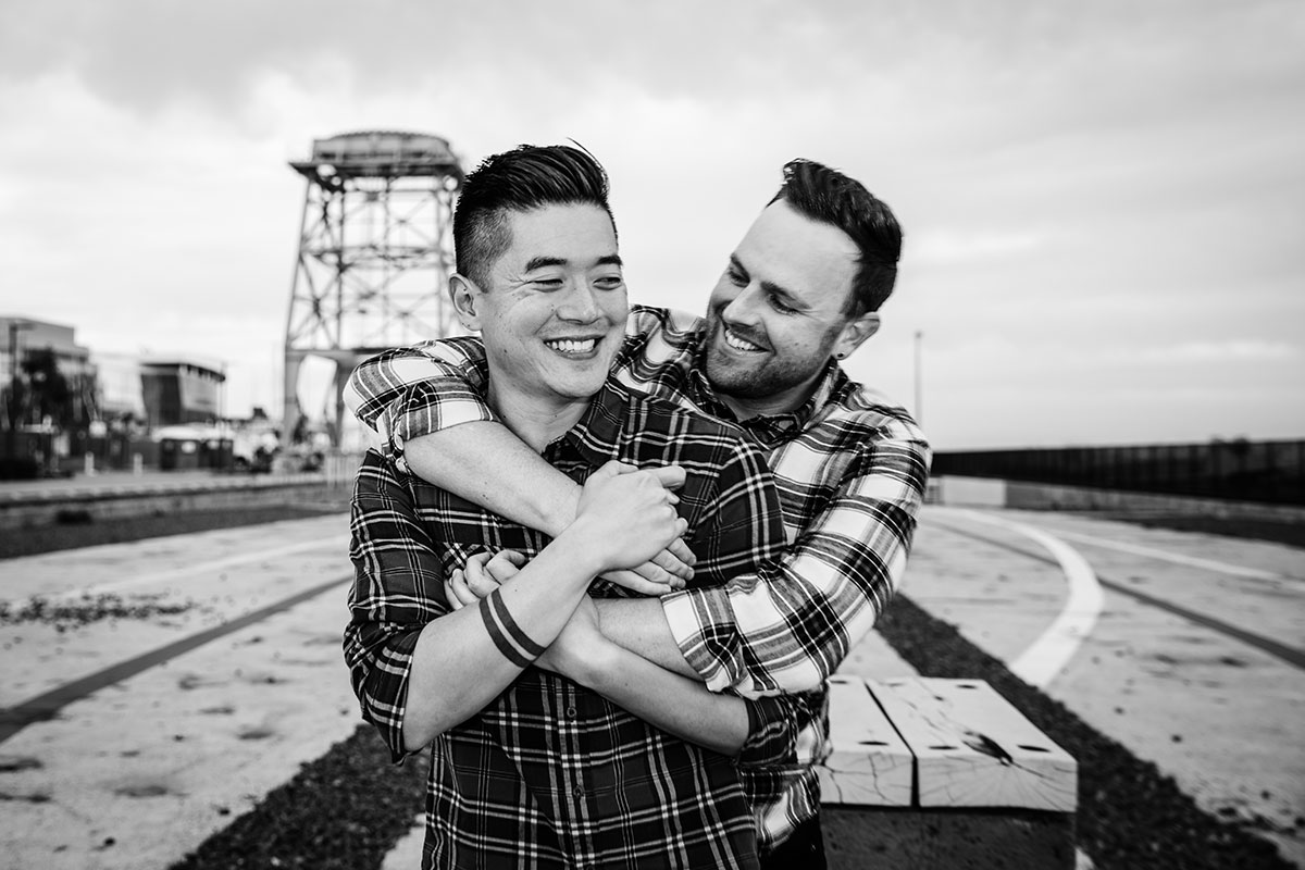 2 grooms engagement session in San Francisco